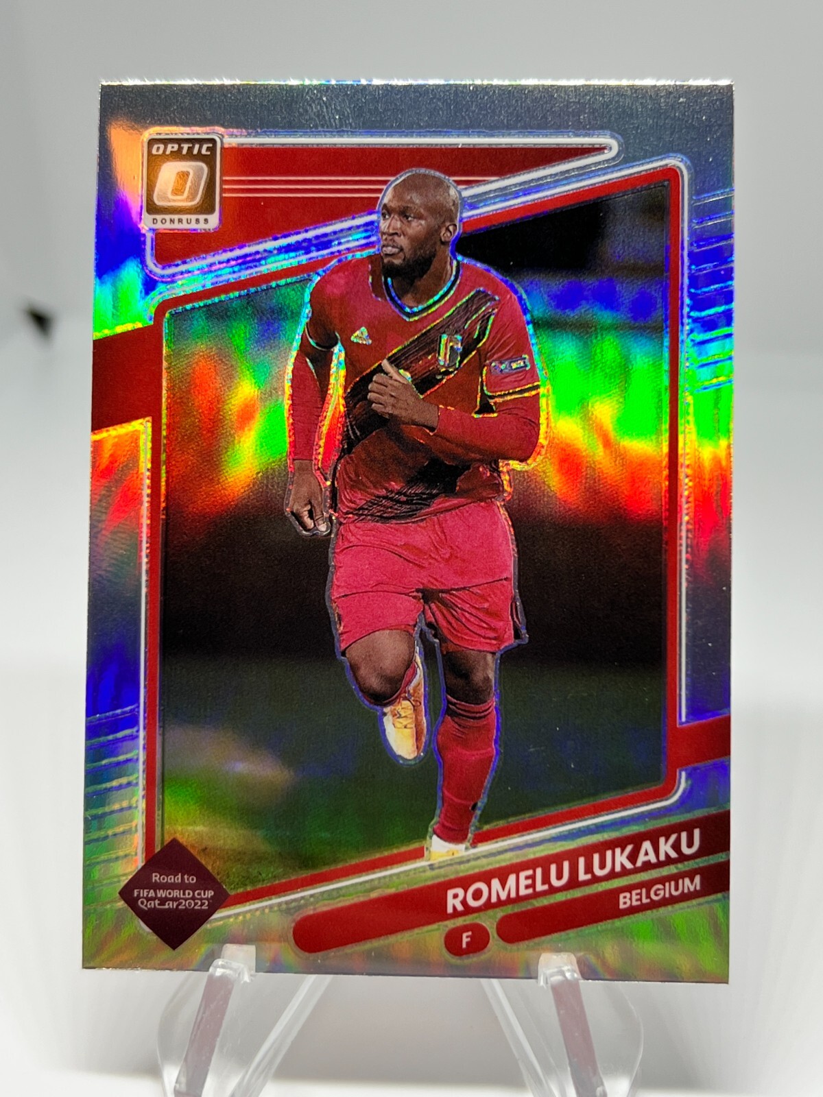 2021-22 Donruss Road To Qatar Silver Optic #13 Romelu Lukaku - Belgium