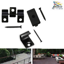 50pcs Composite Decking Clips 6mm Hidden Fasteners Steel Plastic Fixing &Starter