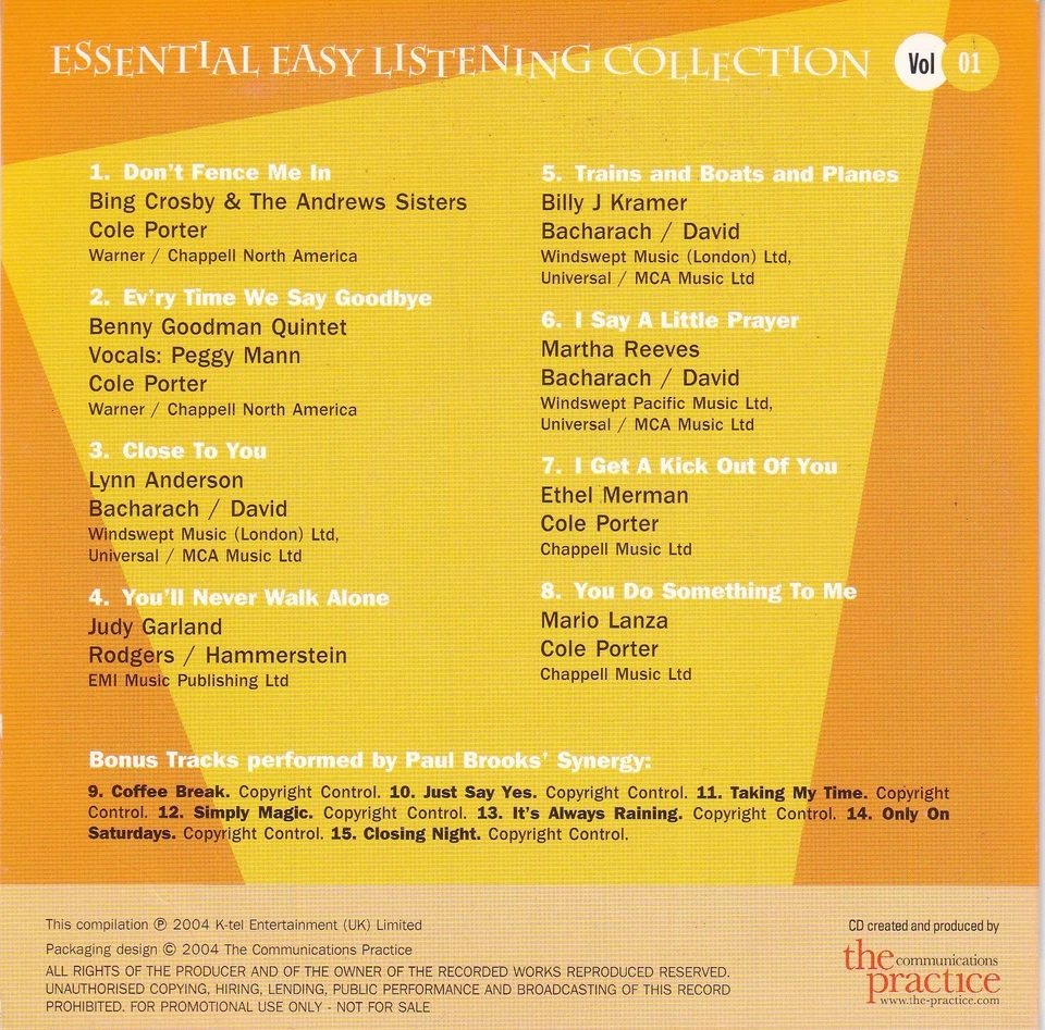 ESSENTIAL EASY LISTENING COLLECTION  ( DAILY EXPRESS Newspaper 3 CD Set ) - Bild 3 von 4