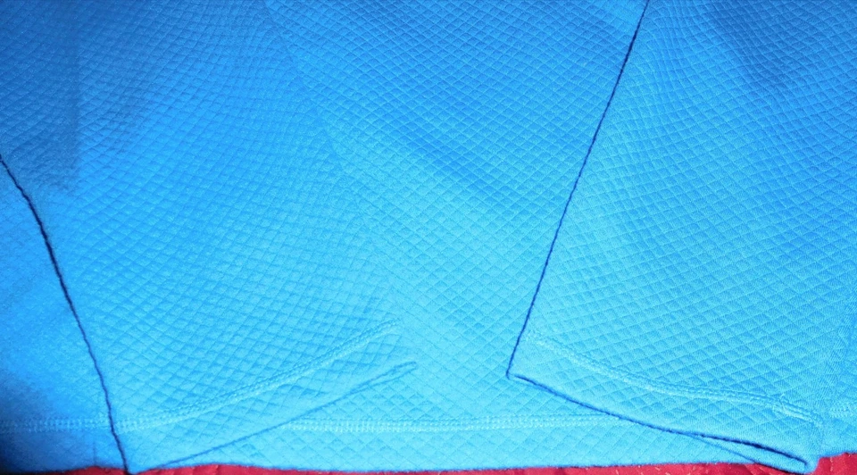 女式“Oleg Cassini Sports”1/4 拉链 L/S 仿颈华夫饼套衫 XL 码 — 第 2/4 张图片