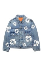 Denim Tears X Levi's 2 Denim Jean Blue White Flower Wreath Print Unisex Jacket M
