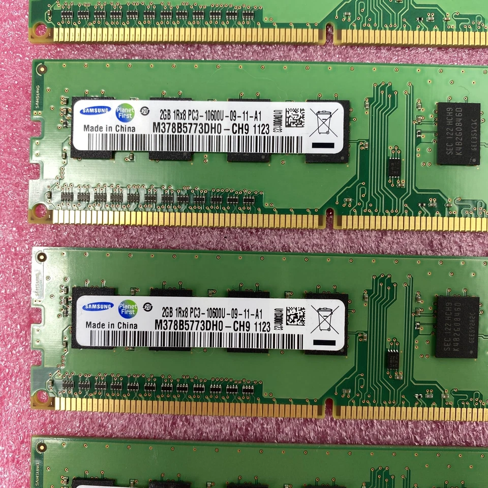 Lot ( 8 ) 2GB Samsung M378B5773DH0-CH9 1Rx8 PC3-10600U DDR3-1333MHz Desktop RAM - Image 4 of 4