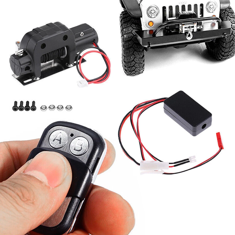 Guincho elétrico de metal escala 1:10 para rastreadores de carros de controle remoto TRX-4 TRX4 D90 SCX10 - Imagem 4 de 4