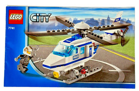 Retired &copy;2008 LEGO 7741 City Police Helicopter 100% Complete + Extras