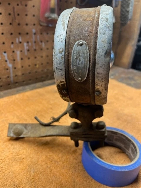 KD LAMP CO MODEL #700 MONOGRAM LENS AUTO SPOT FOG LAMP 1920'S 1930's Ford Jalopy Foto 4 de 4