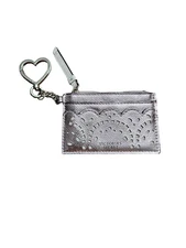 Victoria's Secret Laser Cut Rose Gold ID Card Holder Case Keychain Coin Purse EU
