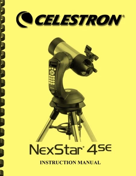 Celestron NexStar 4SE Telescope OWNER S INSTRUCTION MANUAL eBay