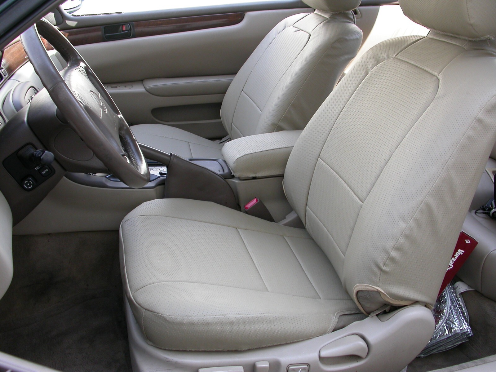 FOR LEXUS SC300 SC400 199298 IGGEE S.LEATHER CUSTOM MADE SEAT COVERS