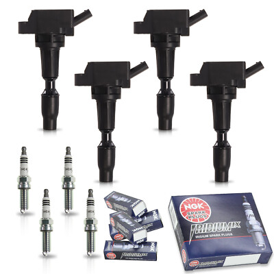 4X Ignition Coil & 4X NGK Iridium Spark Plug for 2016-2020 Kia Optima l4 2.4L