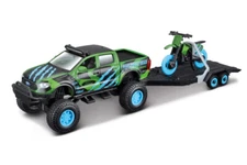 4X4 REBELS RUGGED ADVENTURES 2019 FORD RANGER W/DIRT BIKE 4.5" CAR MAISTO 21224