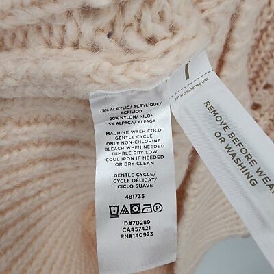 LOFT Pointelle Mock Neck Sweater Light Pink Size XL NWT | eBay