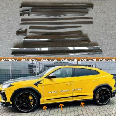 Real Carbon Fiber Car Side Skirts Spoiler Bodykits for Lamborghini Urus 2018-22