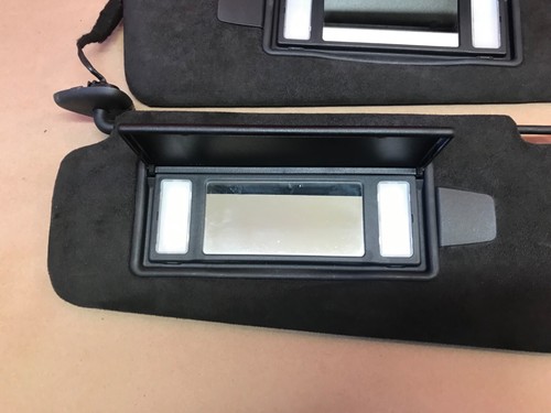 2009-2015 JAGUAR XF XFR RIGHT LEFT SUN VISOR SHADE SUEDE ALCANTARA BLACK OEM - Picture 4 of 8