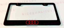 Quattro Sline Stainless Steel Chrome Finished License Plate Frame Rust Free