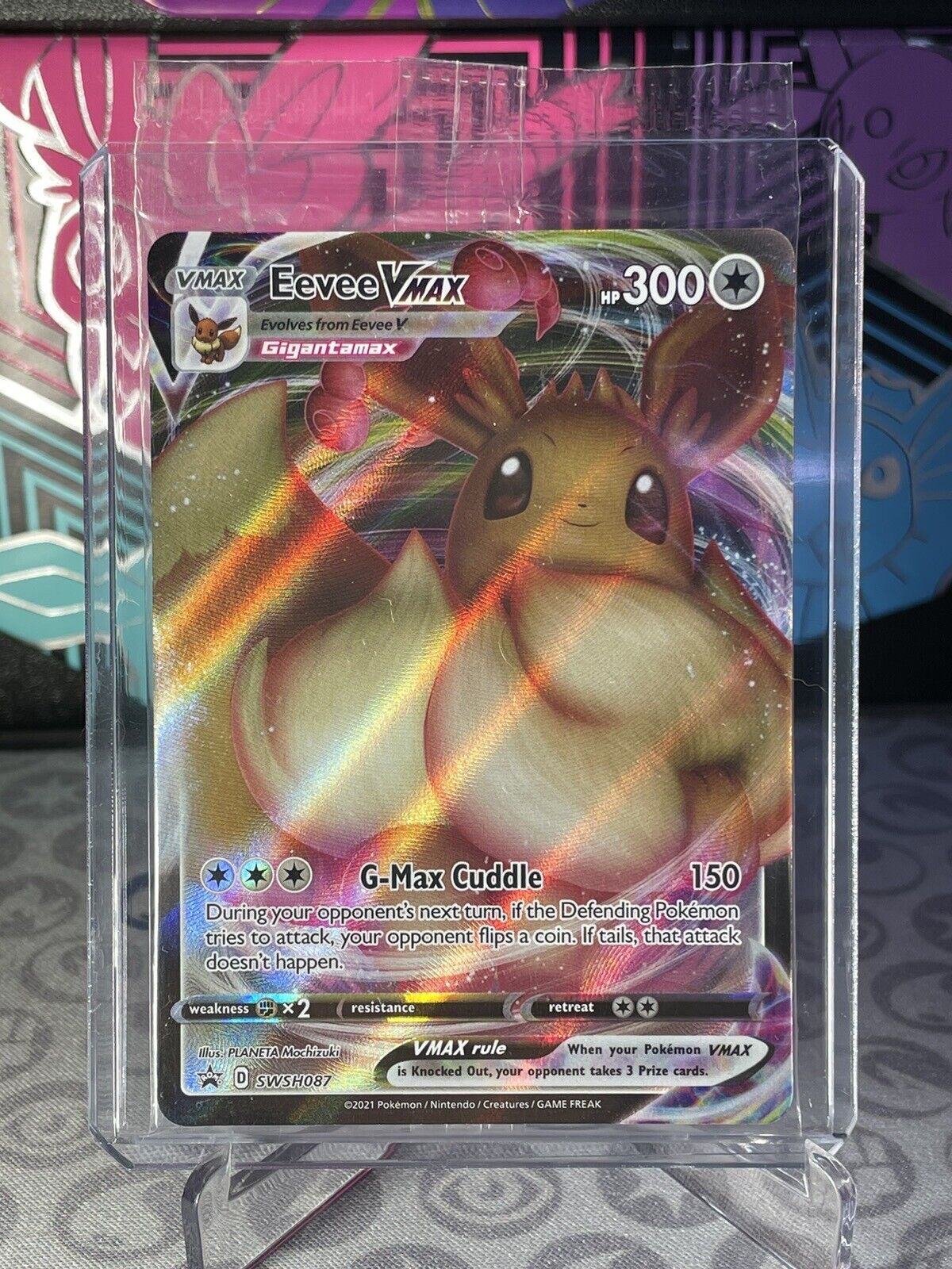 Carta Pokémon - TCG - Eevee-Vmax SWSH087 - Escorrega o Preço