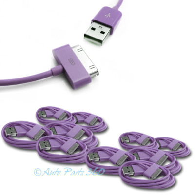 10X 6FT USB 30 PIN PURPLE CABLE DATA SYNC CHARGER SAMSUNG GALAXY TAB TABLET 10.1