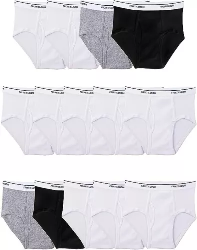 Fruit of the Loom Boys' Tag Free 7 or 14 Pack Briefs Comfort Waistband Underwear