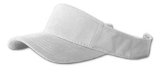Solid Adjustable Sports Visor White