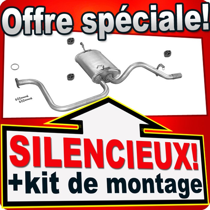 Silencieux arrière pour Daewoo Matiz KLYA 0.8 et 1.0 de 2000 à 2004