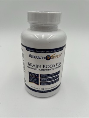 Research Verified Brain Booster Advanced Cognitive Support 60 Capsules Exp 11/26