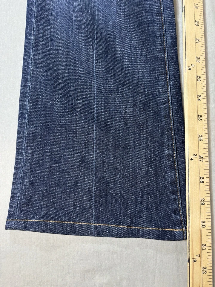 7 For All Mankind Jeans Men's Denim Dark Wash Relaxed 32x31 Bootcut Distressed - Image 4 of 4
