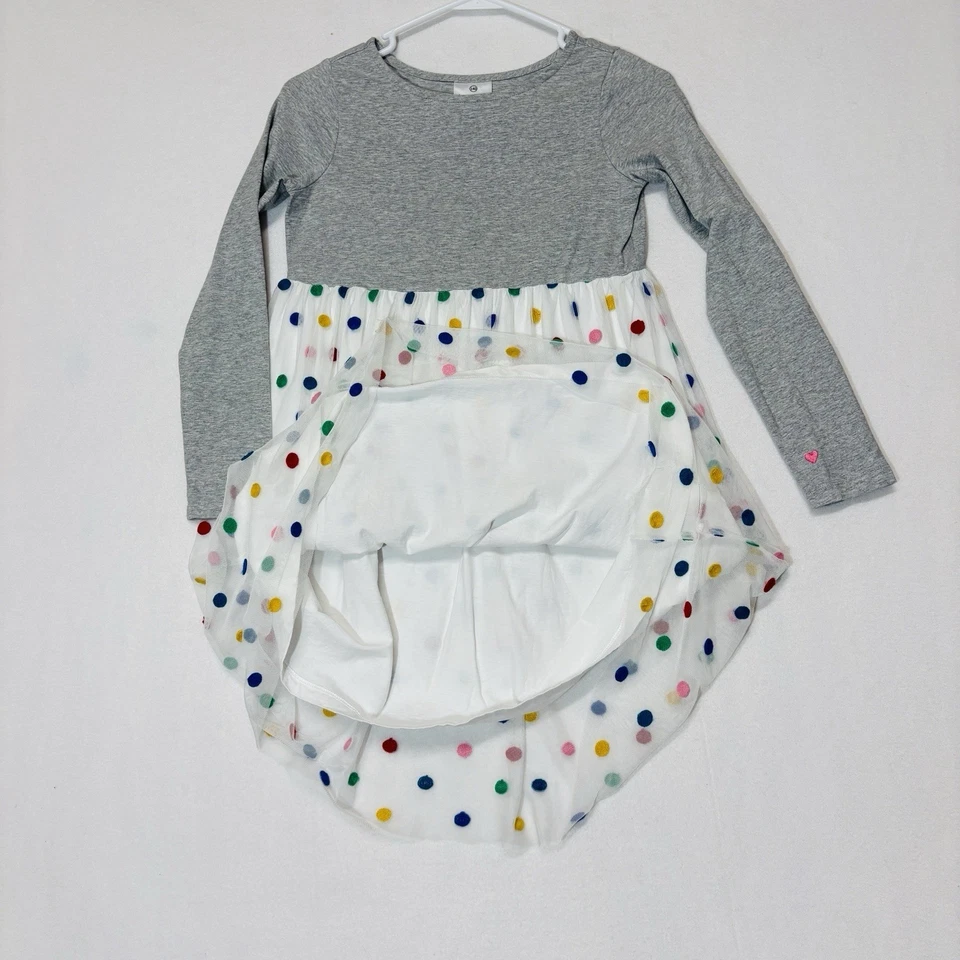 Vestido Hanna Andersson Sprinkle Meninas 140 EUA 10 Manga Longa Tule Festa Colorida - Imagem 4 de 4