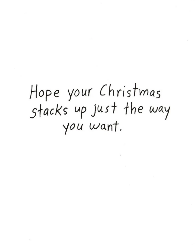 Funny Merry Christmas Reindeer Stack Stacked Up Dan Reynolds Greeting Card - Image 2 of 3