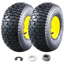 Lawn Mower Tires and Wheel Assembly, Front Tires Replacement, Compatible