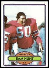 1980 Topps #62 Sam Hunt New England Patriots NM+