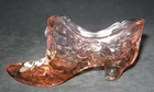 Fenton Pink Shoe Hand Painted by J. Sams SIGNED by Lynn Fenton