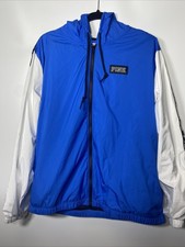 NWT Victoria's Secret PINK Colorblock Anorak Windbreaker Sz M/L Blue Black