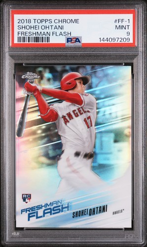 2018 TOPPS CHROME FRESHMAN FLASH #FF-1 SHOHEI OHTANI ROOKIE RC PSA 9
