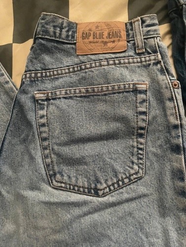 Pantalones de mezclilla de colección para mujer W29 Gap azul estándar mundial calce clásico tiro alto años 90’s - Imagen 5 de 8