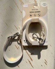 Wild One Adjustable Dog Leash White Solar Holographic, Small - Brand New