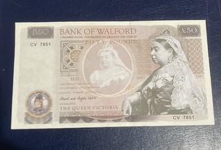 Novelty Bank of Walford £50 Pound Note CV7851 (39)