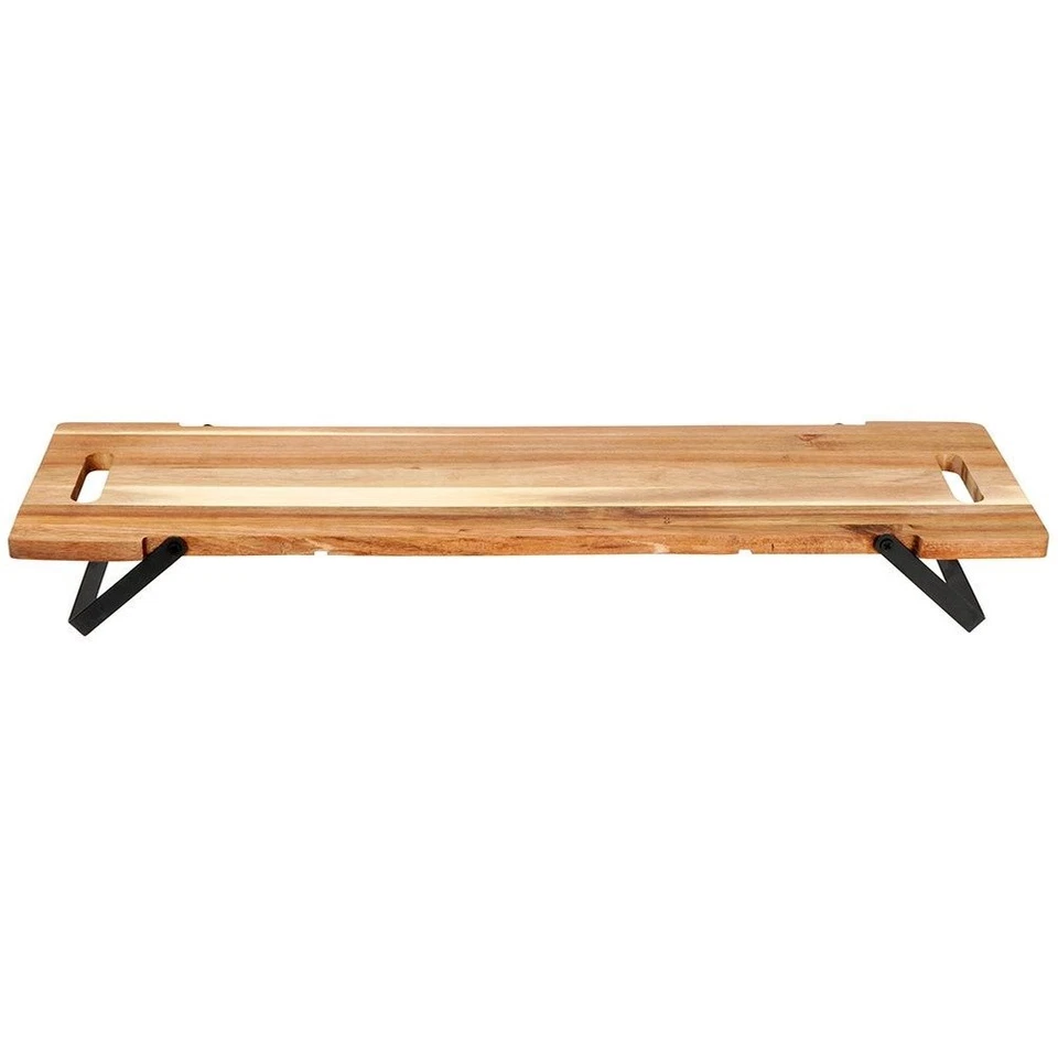Serviertablett Betttablett Frühstückstablett Holz klappbar mit Beinen 67x19cm - Bild 3 von 4