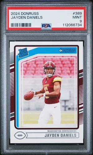 2024 PANINI DONRUSS #389 JAYDEN DANIELS ROOKIE RC PSA 9