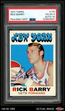 1971 Topps #170 Rick Barry Nets RC HOF Miami  PSA AUTO Signed