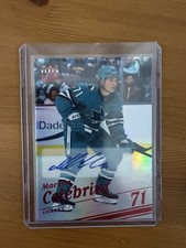 2025-26 Fleer Ultra Red Rainbow Foil 10/10 Macklin Celebrini #109 Auto Last Prin