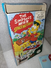 I Simpson Bart vs The Space Mutants NES scatola, manuale, solo inserti - senza gioco.