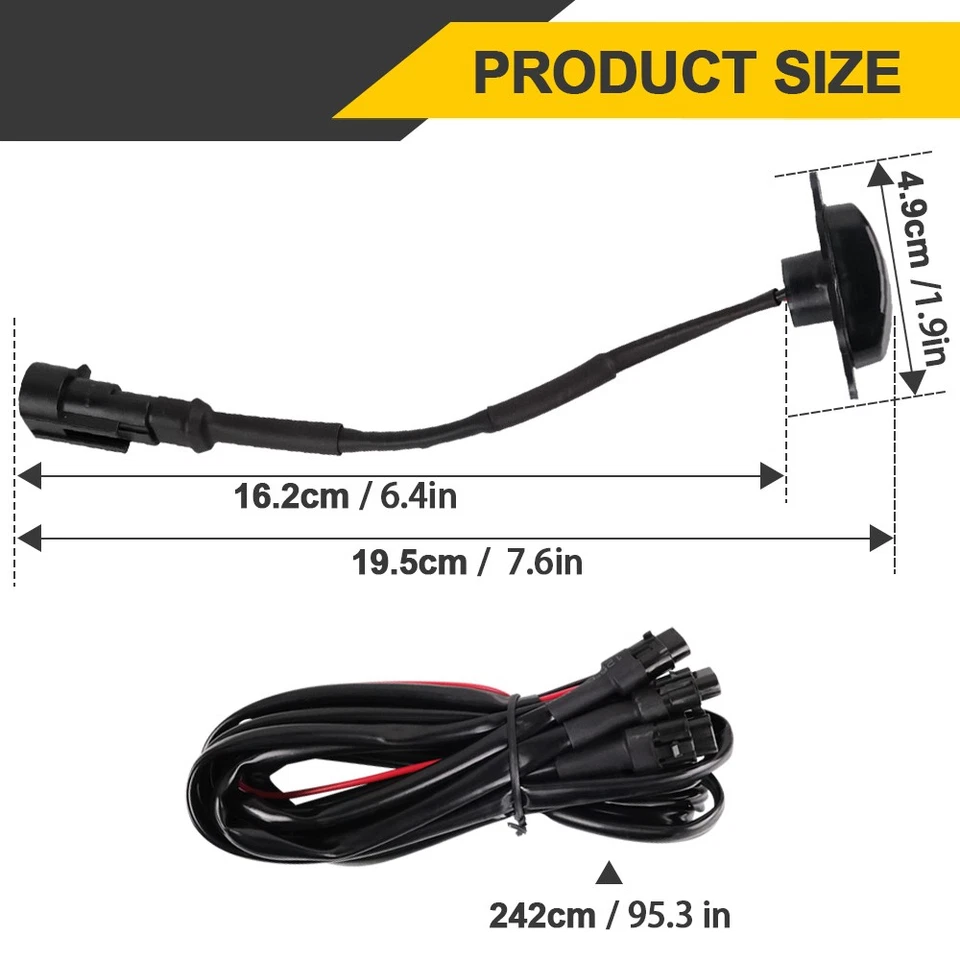 3× LED Front Grille Lights For 2004-2019 Ford F-150 F250 F350 Raptor Smoked Lens Foto 3 de 4