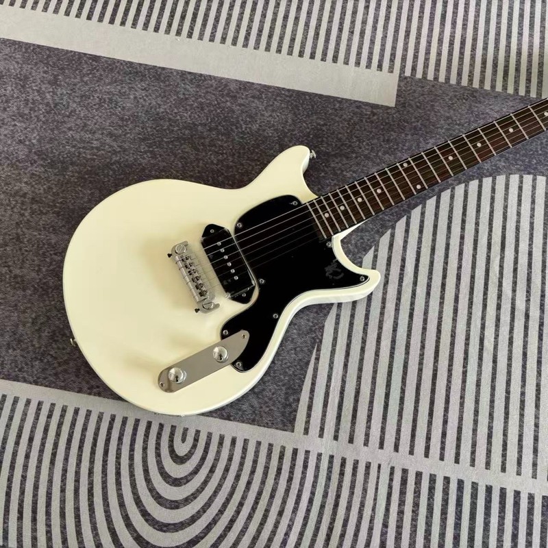 Electric Guitar Mahogany Body Rosewood Fretboard Black Pickguard Double Cutaway