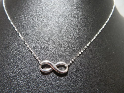 SILVER AUTHENTIC TIFFANY & CO. INFINITY NECKLACE 16" LONG  1.88 grams (G134954-1