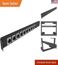 Sturdy 1U Hinged Patch Panel - 12 Port D-Type Connectors for Effortless Setup