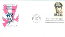 WW2 GENERAL DOUGLAS MACARTHUR 1971 COBB PIPE I SHALL RETURN FARNAM CACHET FDC UN