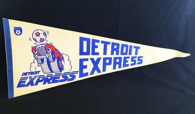 Detroit Express Pennant Felt NASL Soccer Team Vintage