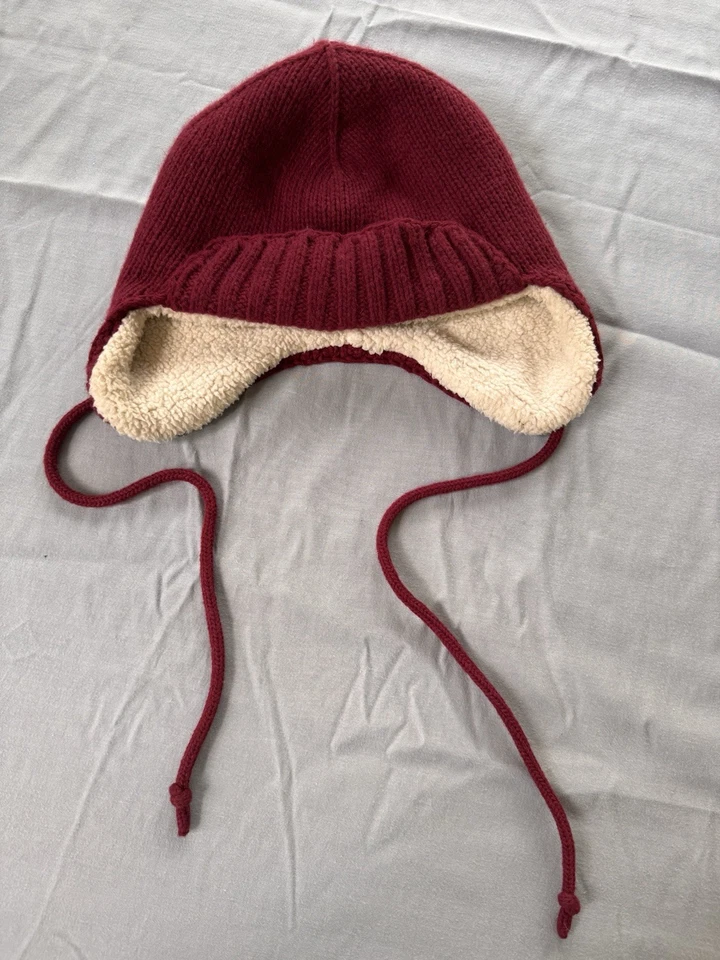 Sombrero Carhartt Sherpa Forrado Lana Oreja Rojo Tejido Talla Única Unisex Invierno Cálido Foto 3 de 4