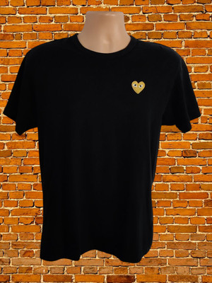 COMME des GARCONS PLAY SCHWARZES T-SHIRT MEDIUM SMALL STREETWEAR BUG EYED LOGO