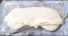 NEW JOY MANGANO CLEAN BOSS White Sleep Eye Mask COOL/WARM SIDE & Memory Foam
