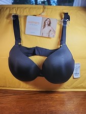 Warners RA3081A No Side Effects Underarm Back Smoothing Comfort Bra 36D Black.